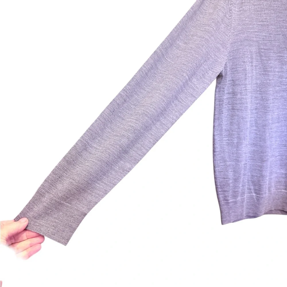 Banana Republic Men's Heather Gray Blokecore Merino Wool Crewneck Sweater sz L